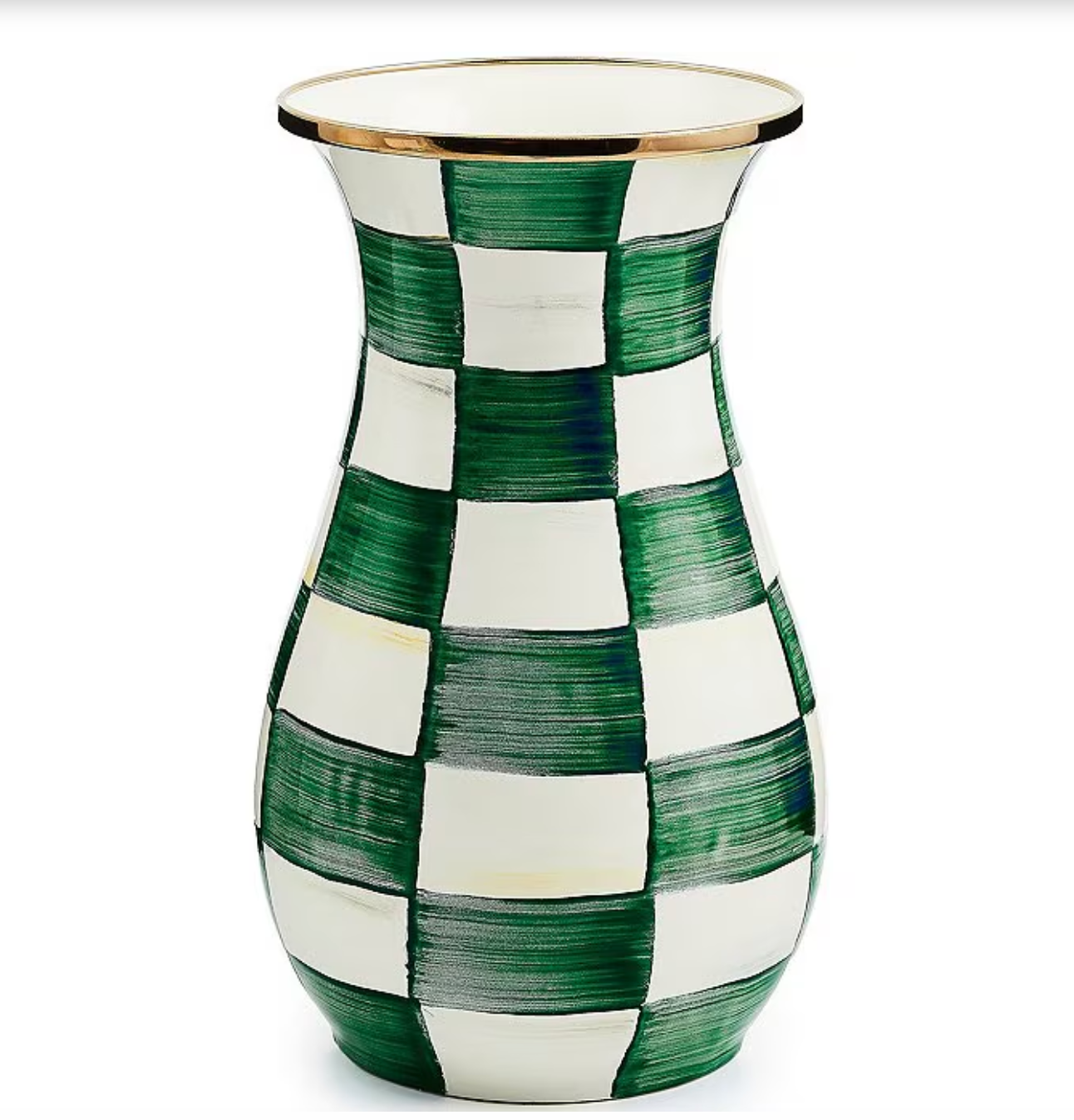 Emerald Check Tall Vase