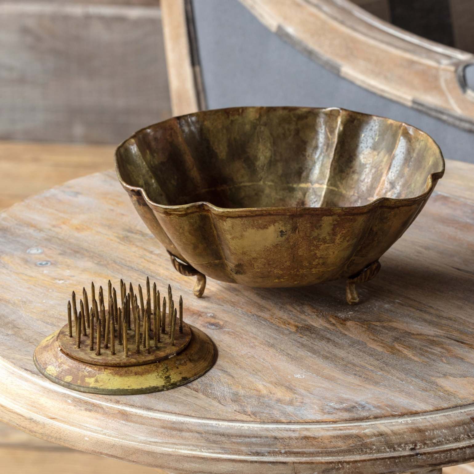 Antique Gold Needle Point Bowl
