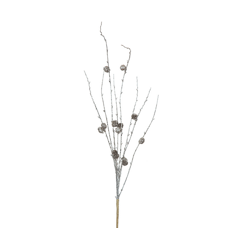 43" Glittered Pinecone Spray