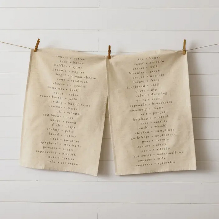 Food Combos Tea Towels