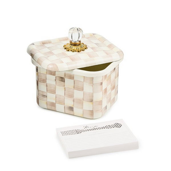 Mocha Check Recipe Box