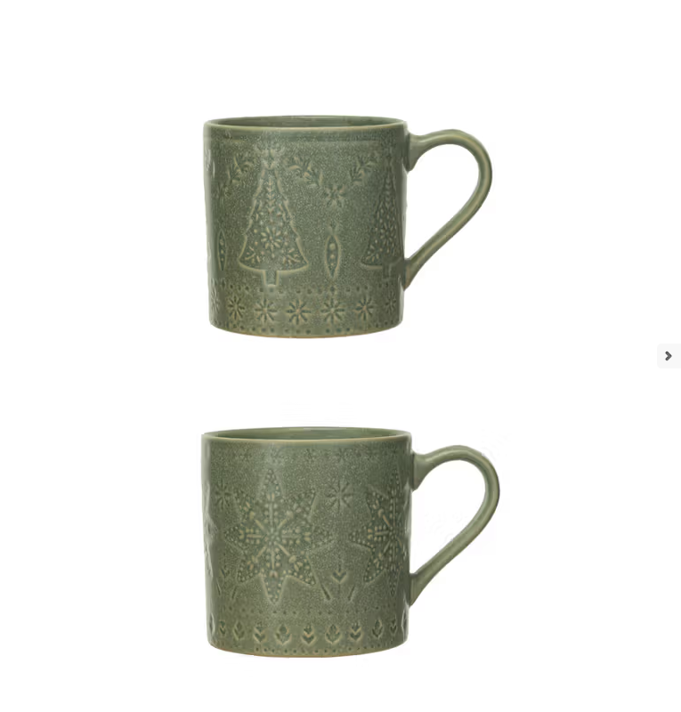 Debossed Stoneware Mug