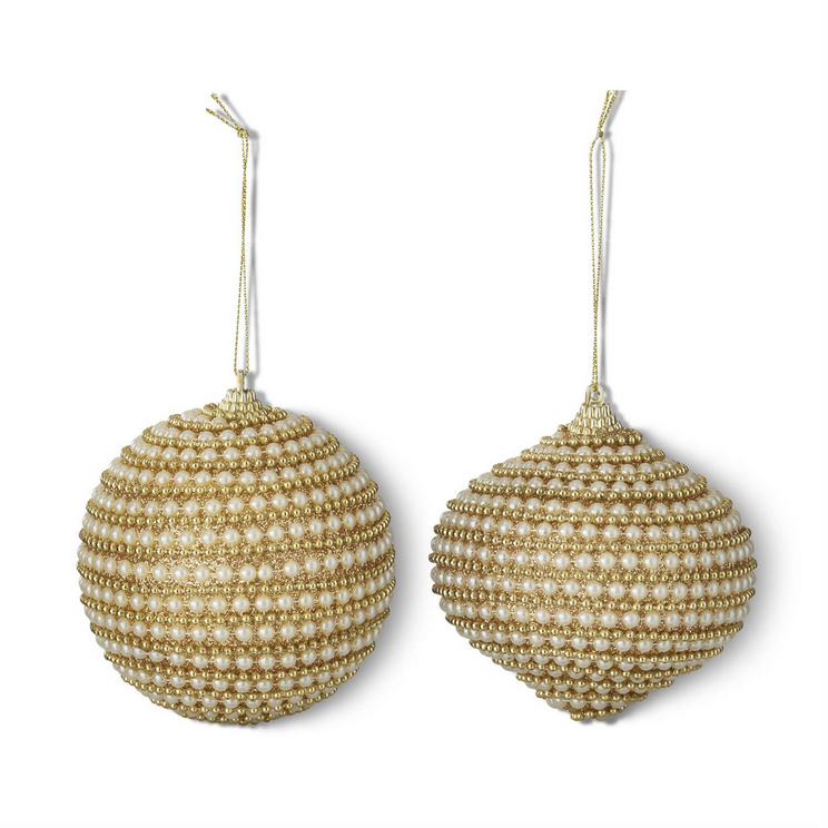 Gold Beaded Ornaments