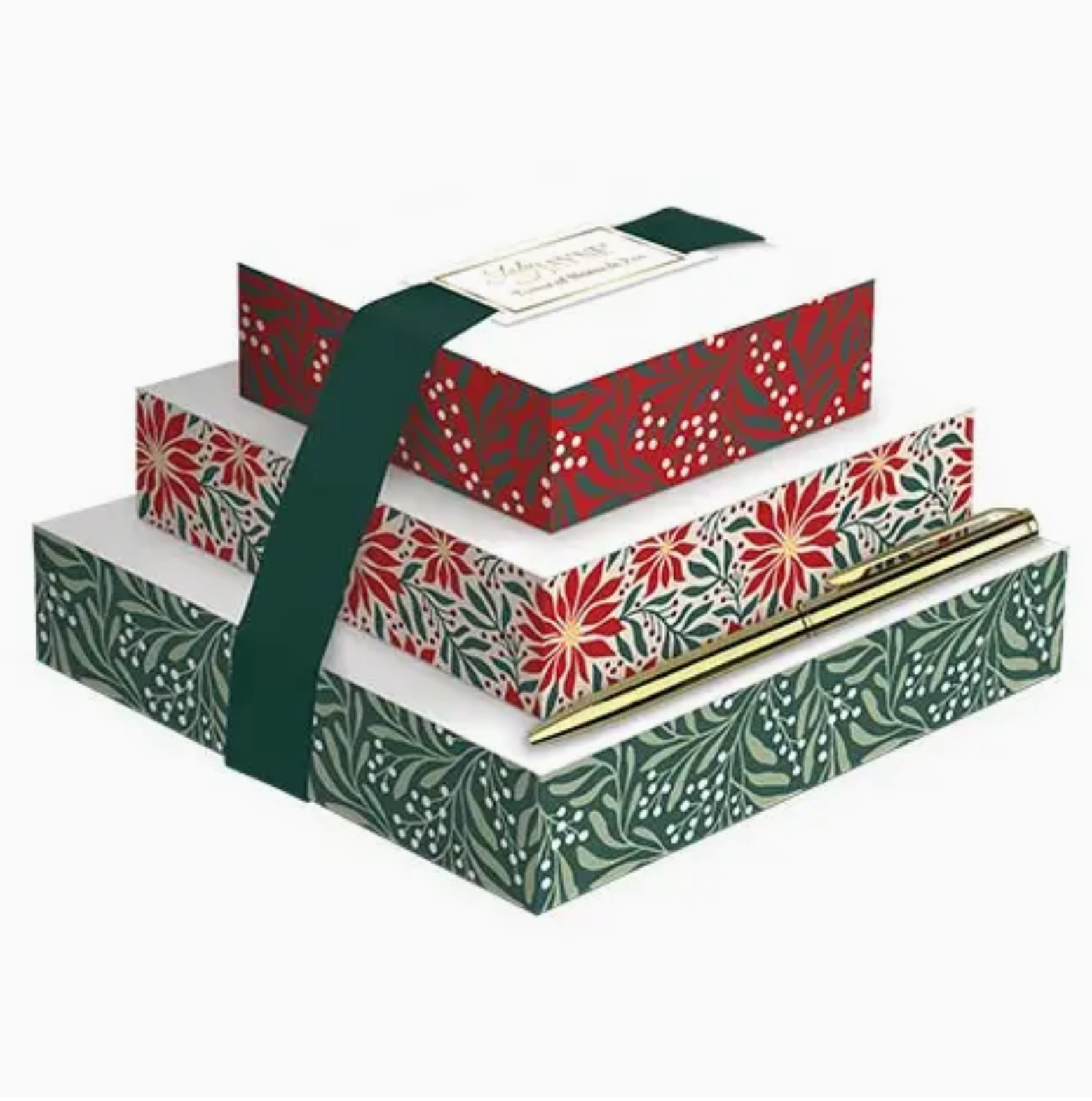 Tower of Notes with Pen Winter Market