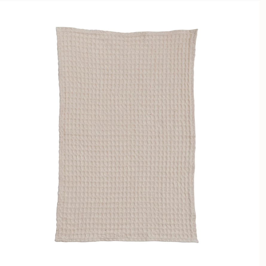 Stonewashed Cotton Waffle Tea Towel