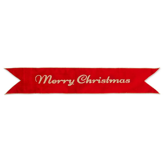 36" Red "Merry Christmas" Banner