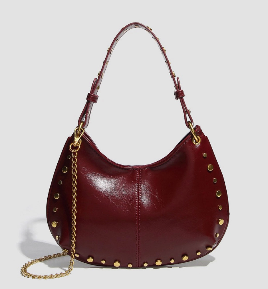Red Chain Strap Shoulder Bag