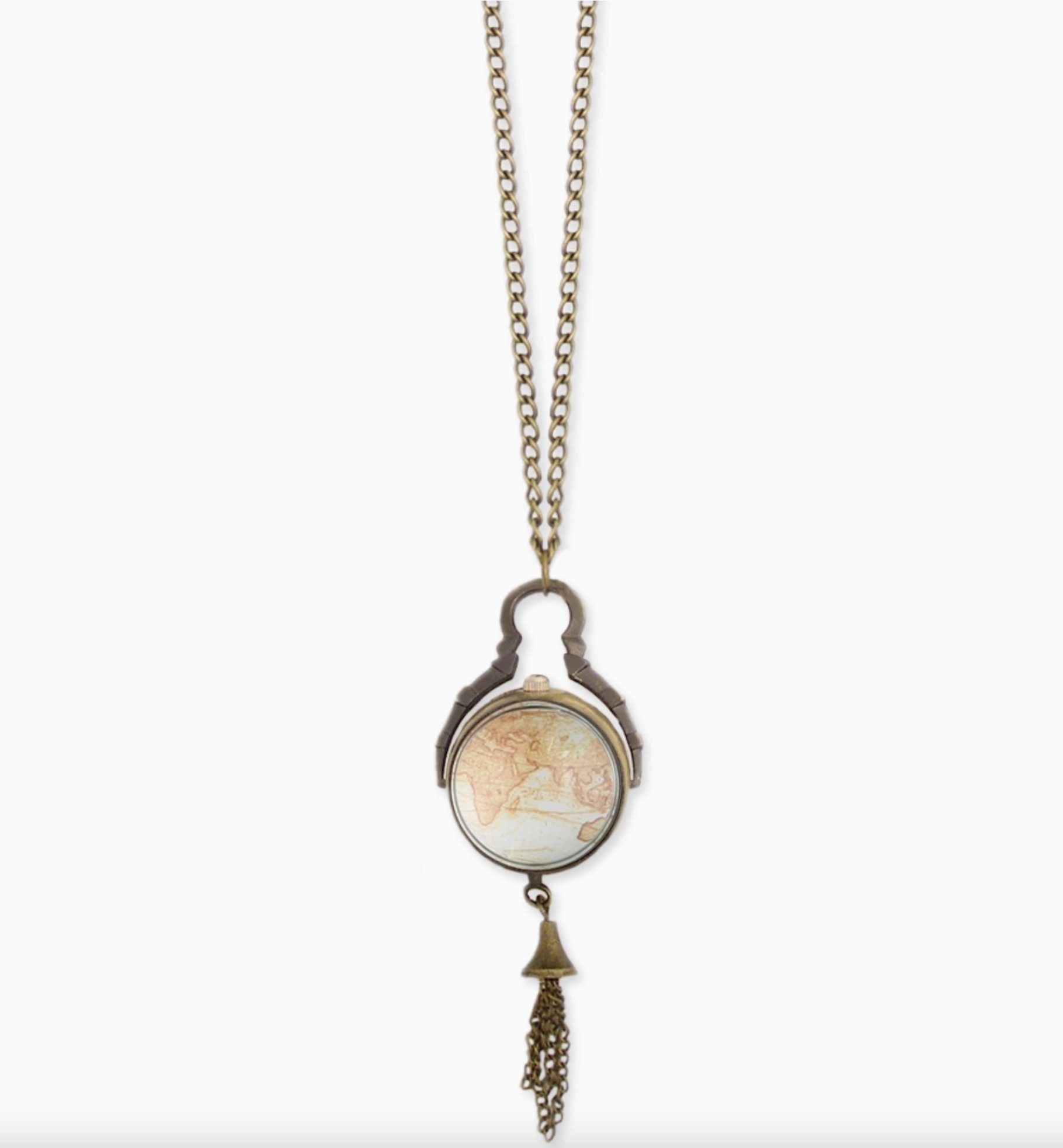 Burnished Gold Watch Necklace