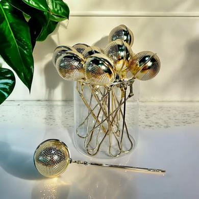Gold Stainless Steel Tea Strainer