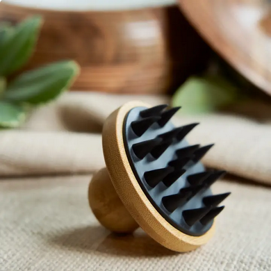 Bamboo and Silicone Scalp and Body Massager