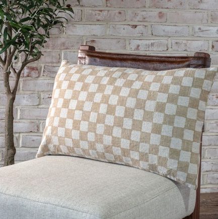 Sandy Check Pillow