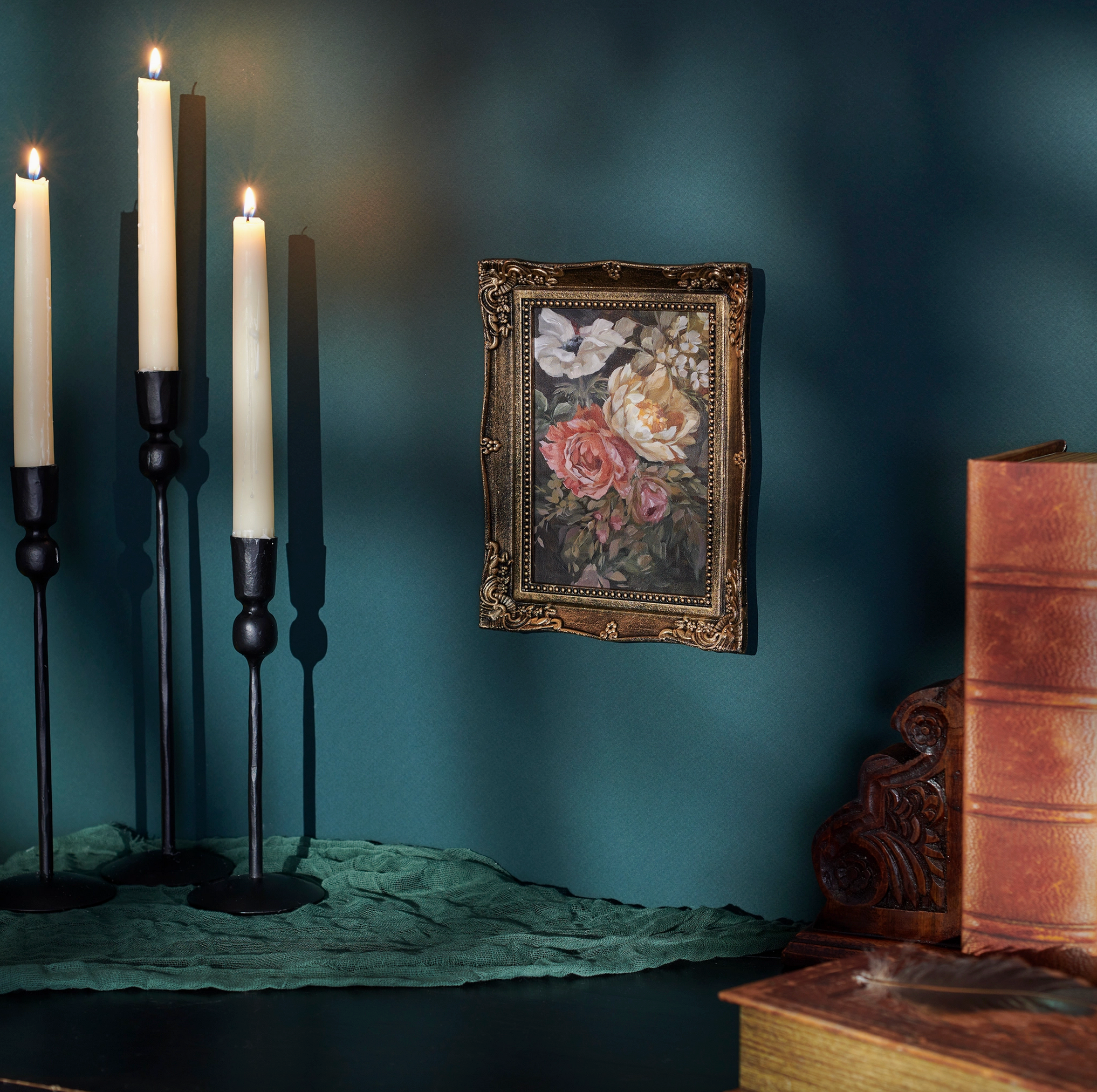 Gold Frame Floral Art