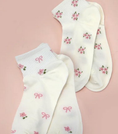 Floral Crew Socks