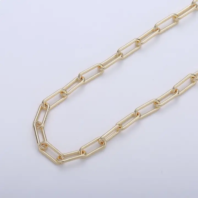 16K Gold Filled Paperclip Necklace