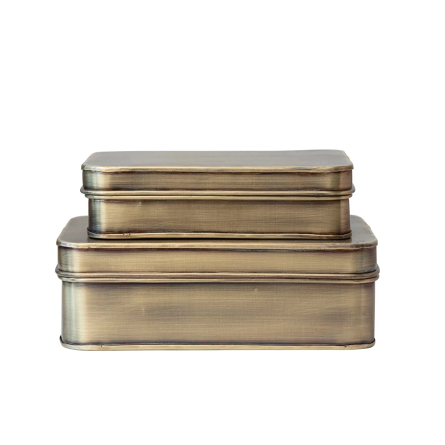 Antique Brass Metal Boxes