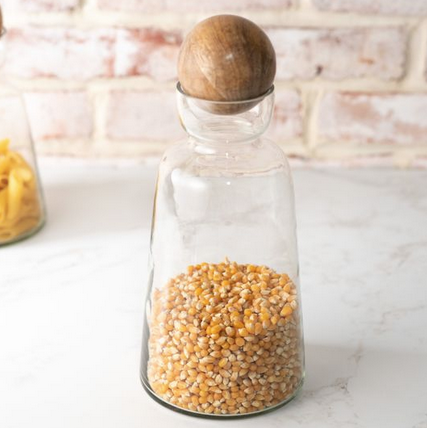 9.25″ Glass Carafe with Wood Ball Top