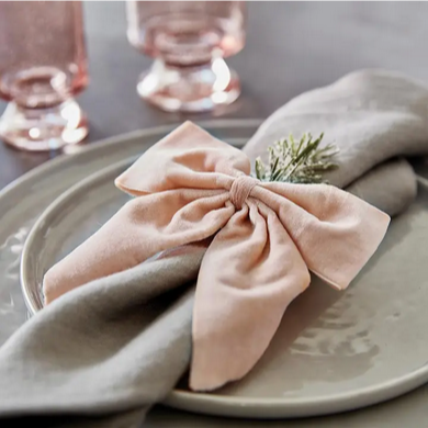 S/4 Velvet Bow Napkin Ties
