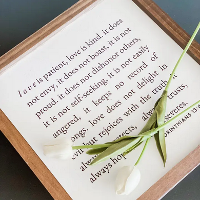 9x9" 1 Corinthians 13 Sign