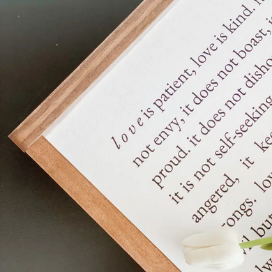 9x9" 1 Corinthians 13 Sign