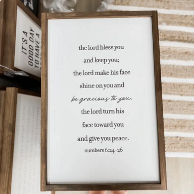 8x7" Lord Bless You Sign