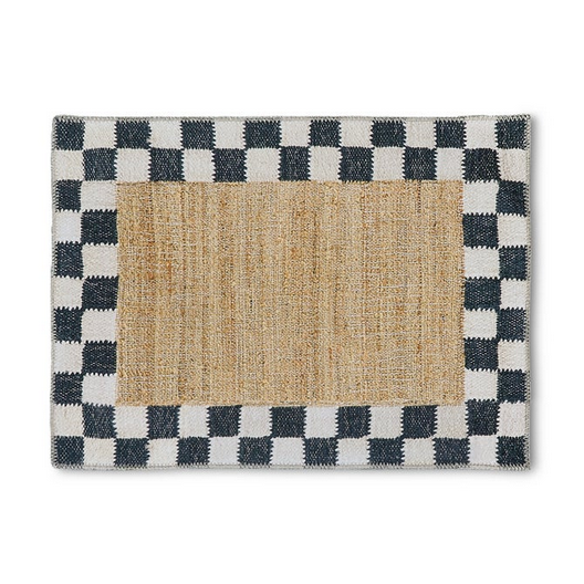 Naturals Check 2' x 3' Washable Rug