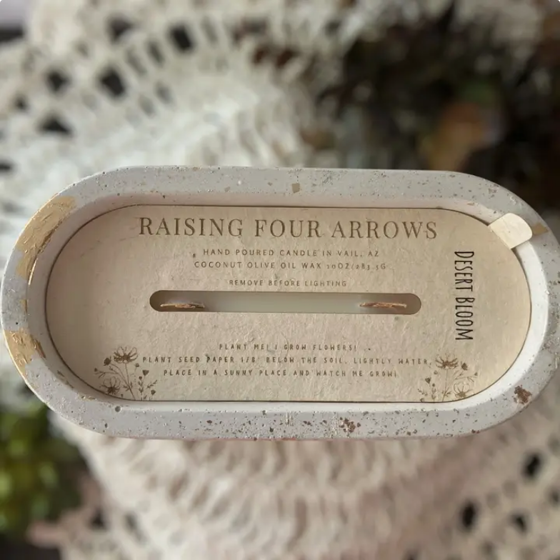 Desert Bloom – 10 oz Concrete Candle