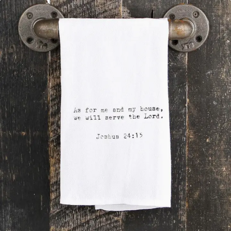 Joshua 24:15 Tea Towel