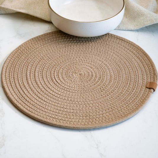 13" Sand Round Placemat