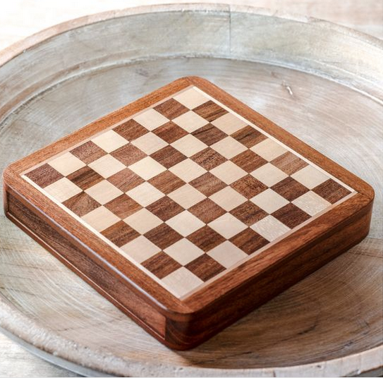 Acacia Wood Magnetic Chess Set