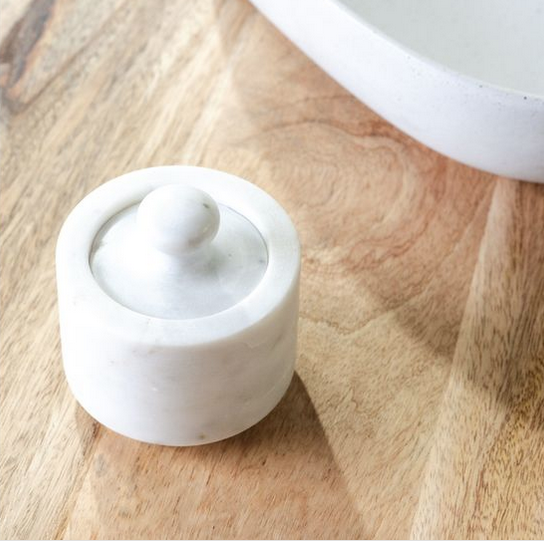White Marble Pinch Pot
