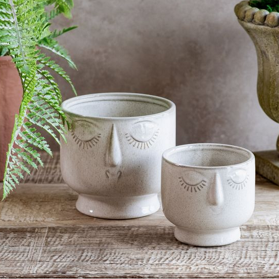 Ceramic Face Planters