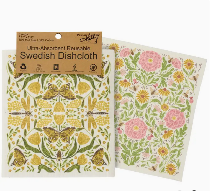 Dragonfly Folk Art Swedish Cloth Set
