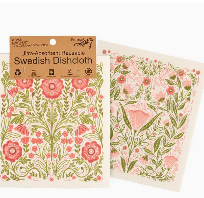 Botanical Swedish Dishcloth Set