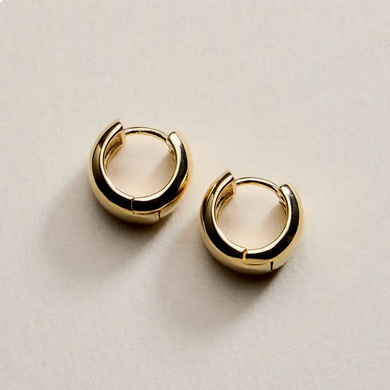 Gold Filled Chunky Huggie Earrings