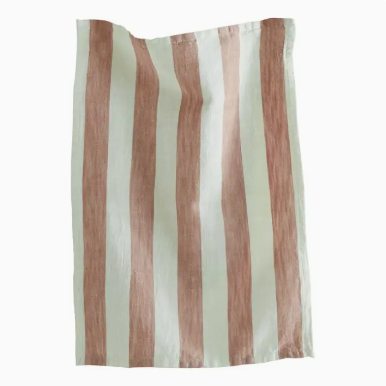 Blush Linen & Cotton Stripe Dishtowel