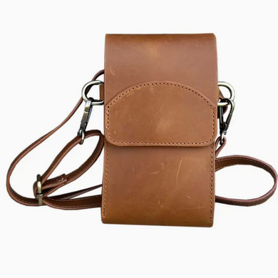 Vintage Leather Phone Bag Mini Crossbody