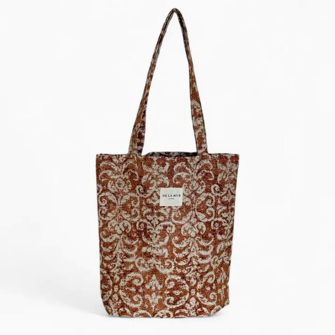 Terracotta Patterned Medium Tote