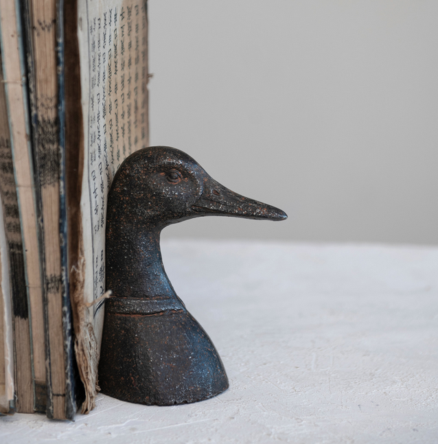 Cast Iron Duck Head Bookend