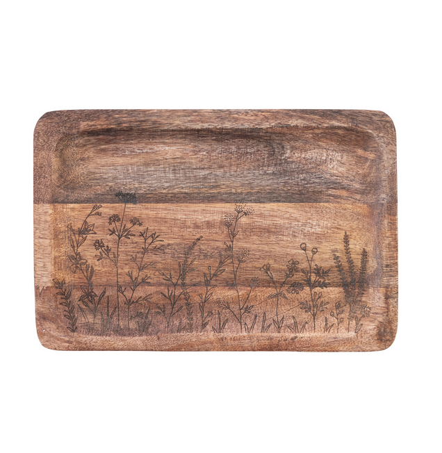 Mango Botanical Wood Tray