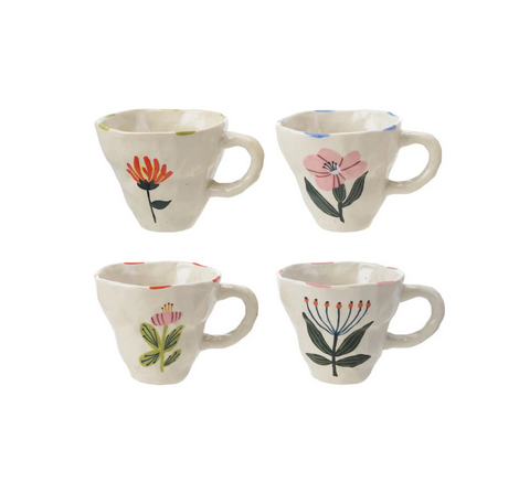 Hand-Painted Stoneware Mug