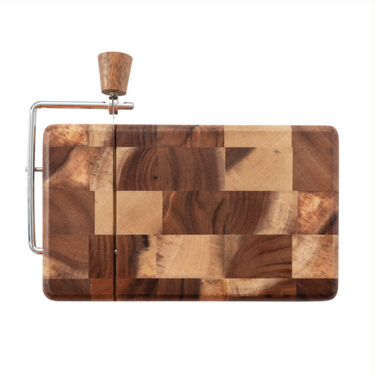 Suar Wood and Stainless Steel Cheese Slicer
