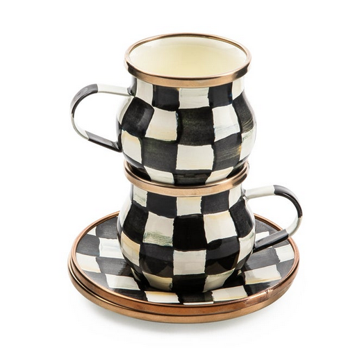 Courtly Check Espresso Cup & Saucer Set