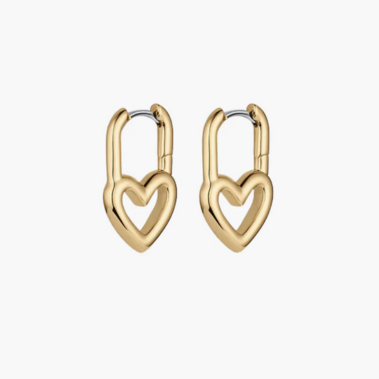 Gorjana Open Heart Padlock Huggies