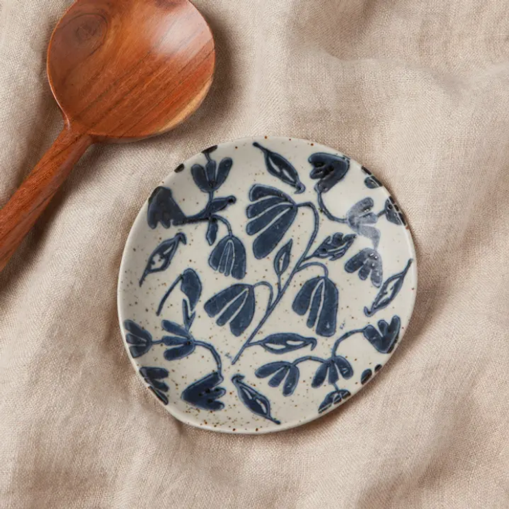 Blue Posy Spoon Rest