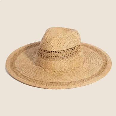 Flat Brim Straw Hat