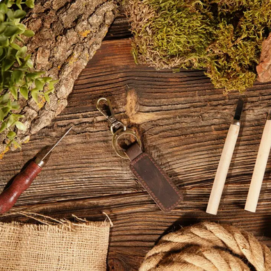 Yuma, AZ Leather Keychain