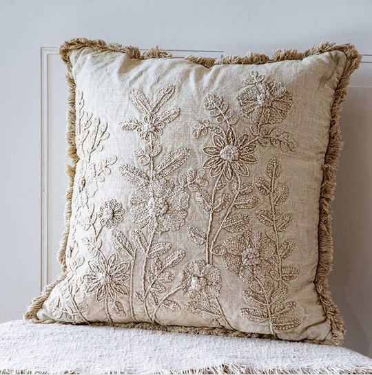 20" Ivory Small Zinnia Pillow