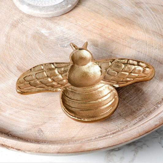 6.75" Gold Bee Dish