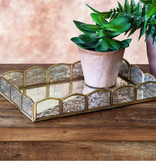 10" x 6" Glass Rectangular Tray