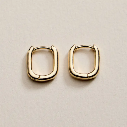 Gold Filled Square Huggie Hoop